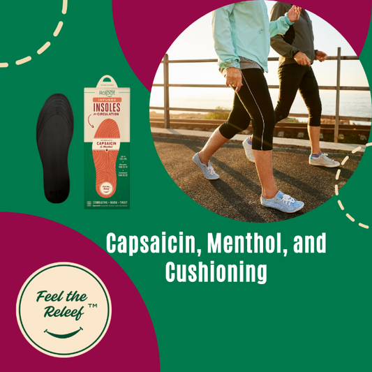 Insoles with Capsaicin, Menthol, and Cushioning – Feel the Releef
