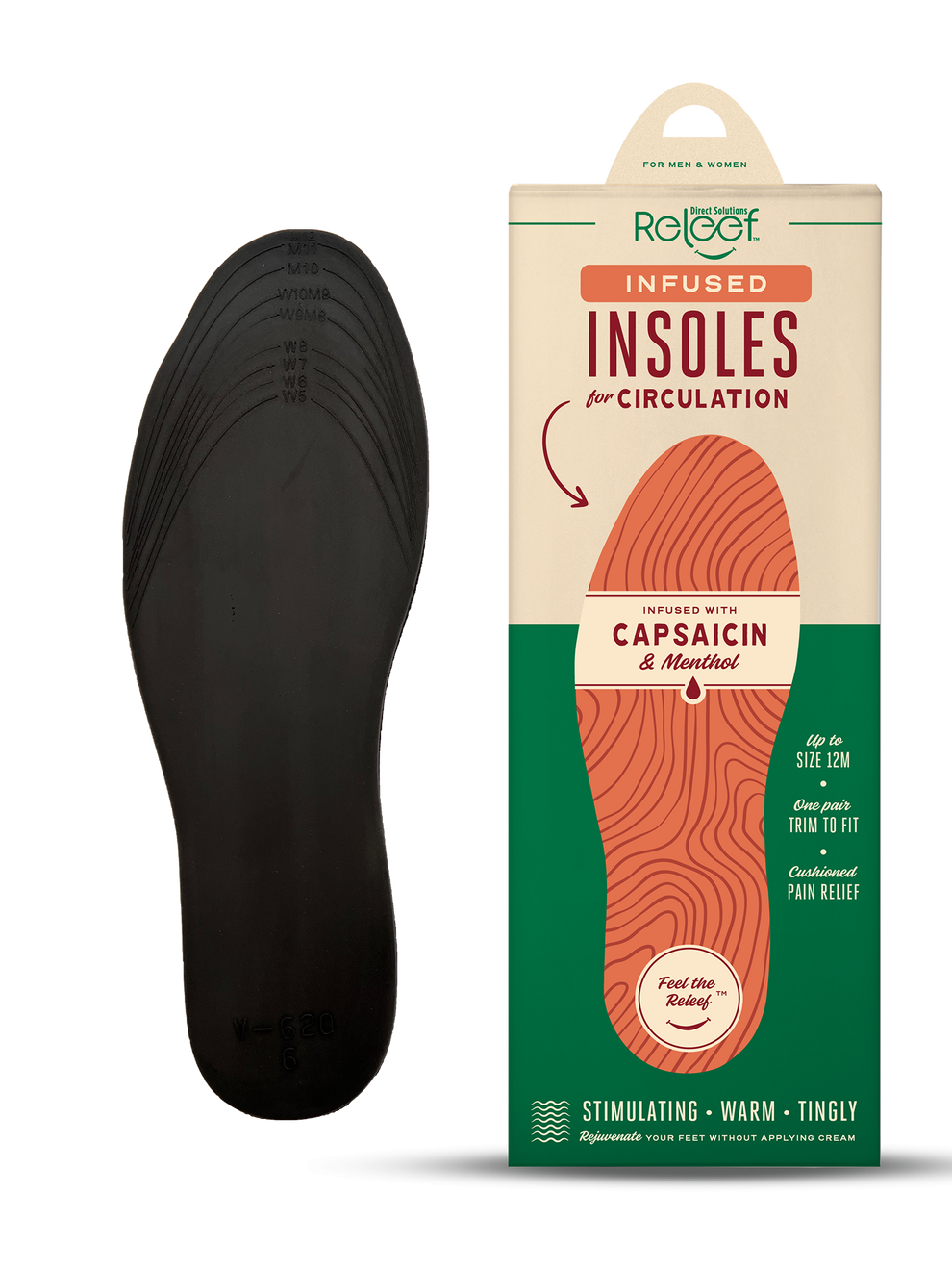 Circulation Relief Infused Insoles – Releef Direct Solutions